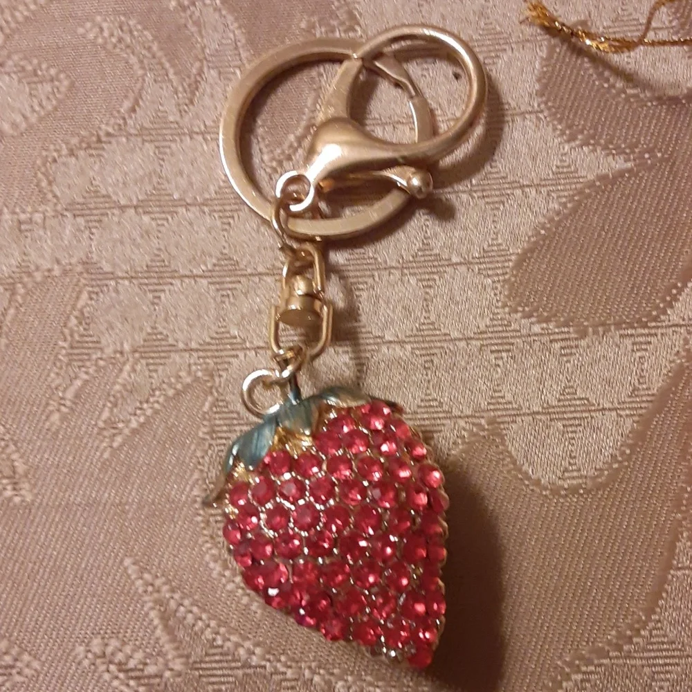 Strawberry Key Chain Bag Charm